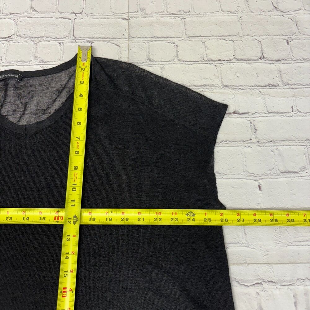 Eileen Fisher Women Knit Blouse Top Shirt Size 1X Black D030 -26 - Picture 4 of 13